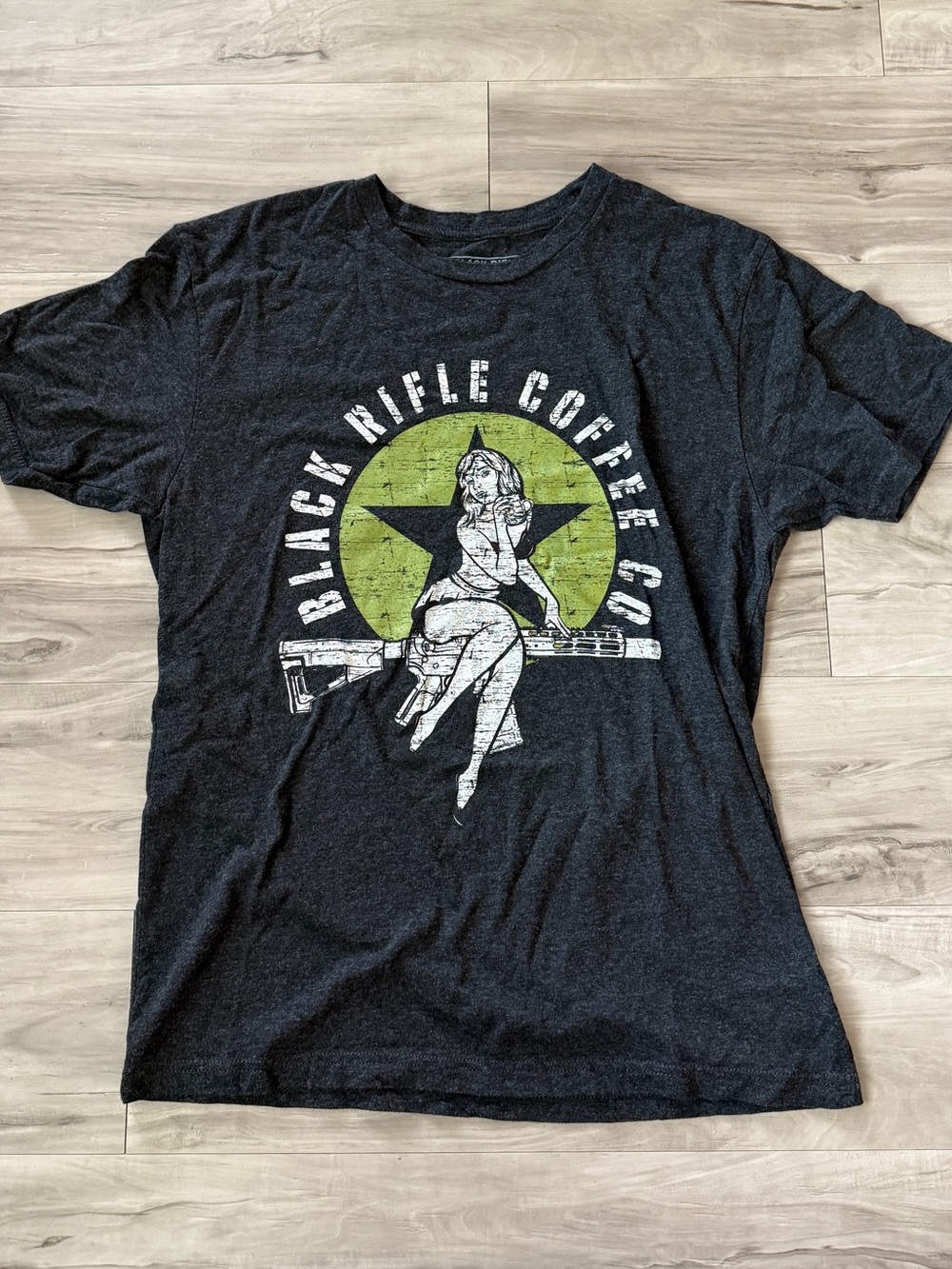Black Rifle Coffee Company Graphic Heather Gray Graphic T-Shirt Mens Size Medium